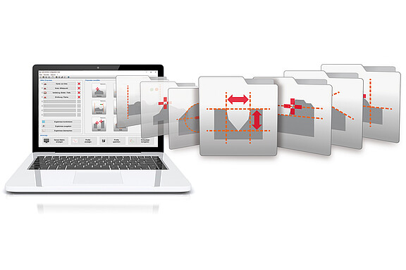 Laptop met verschillende programma's