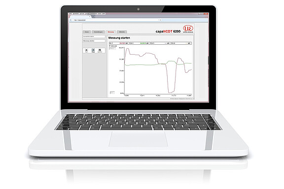 Laptop met webinterface