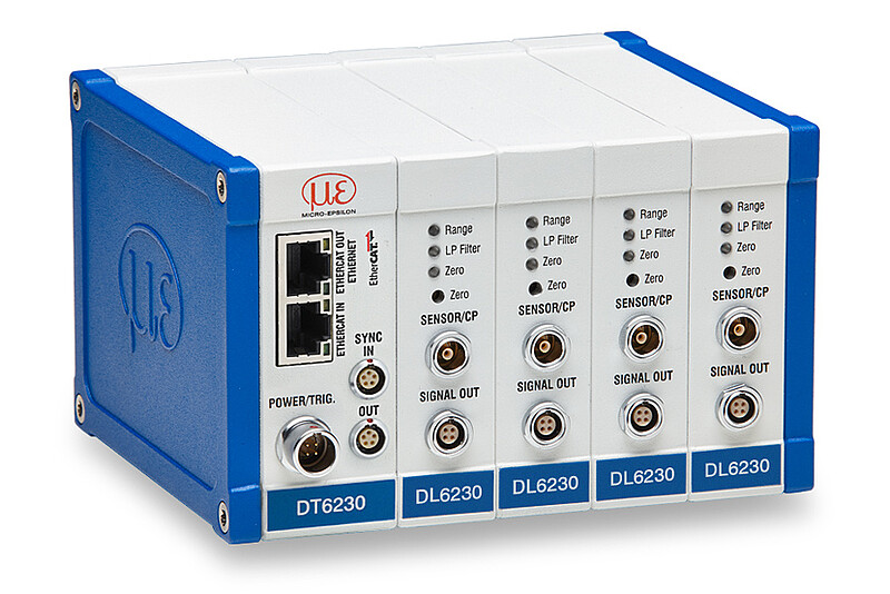 Capacitief systeem voor hoge resolutie: DT6220/DT6230-controller met DL6230-demodulator