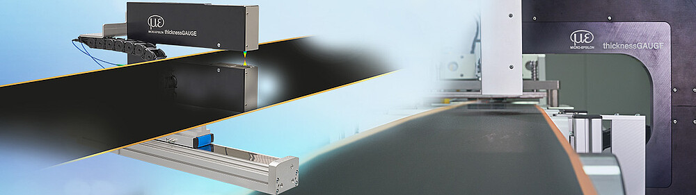 Inline thickness measurement of strip materials