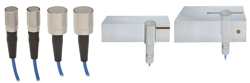 Cylindrical sensors with integrated cable