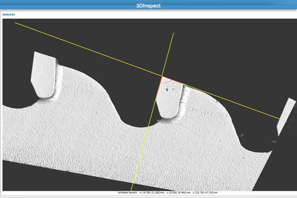 Weergegeven in 3DInspect-software