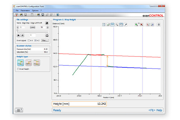 30 basismeetprogramma's met scanCONTROL Configuration Tools