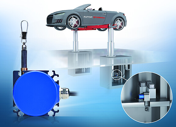 Überwachung Gleichlaufstellung Hebebühne