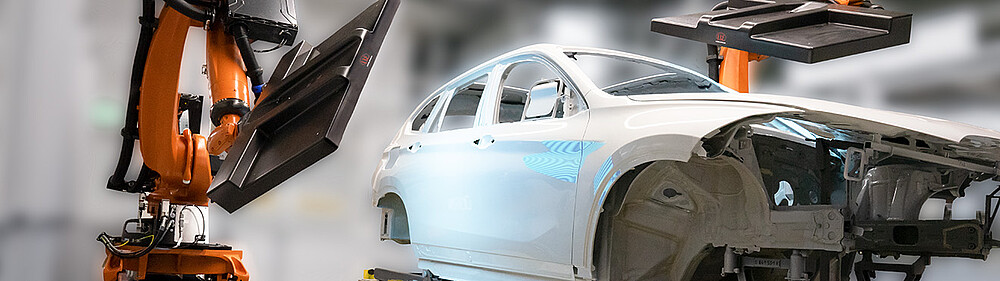 Fully automatic paint defect inspection of car bodies and attachments