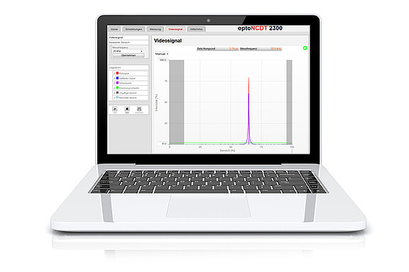 Laptop met webinterface