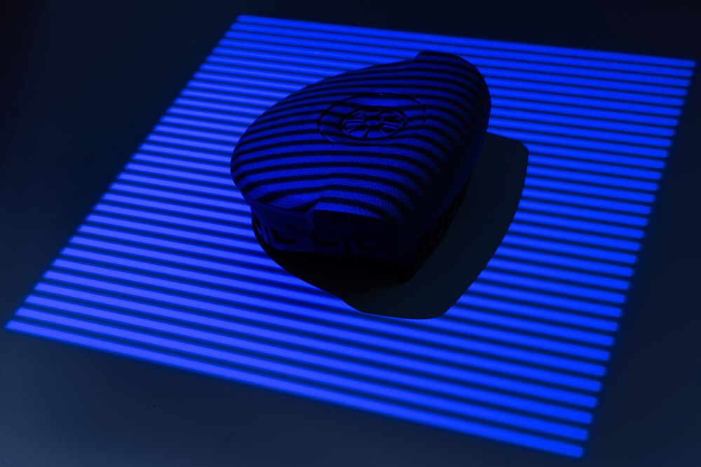 Weergegeven in software met interferentiepatroon