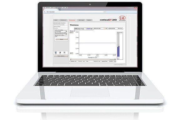 Laptop met webinterface