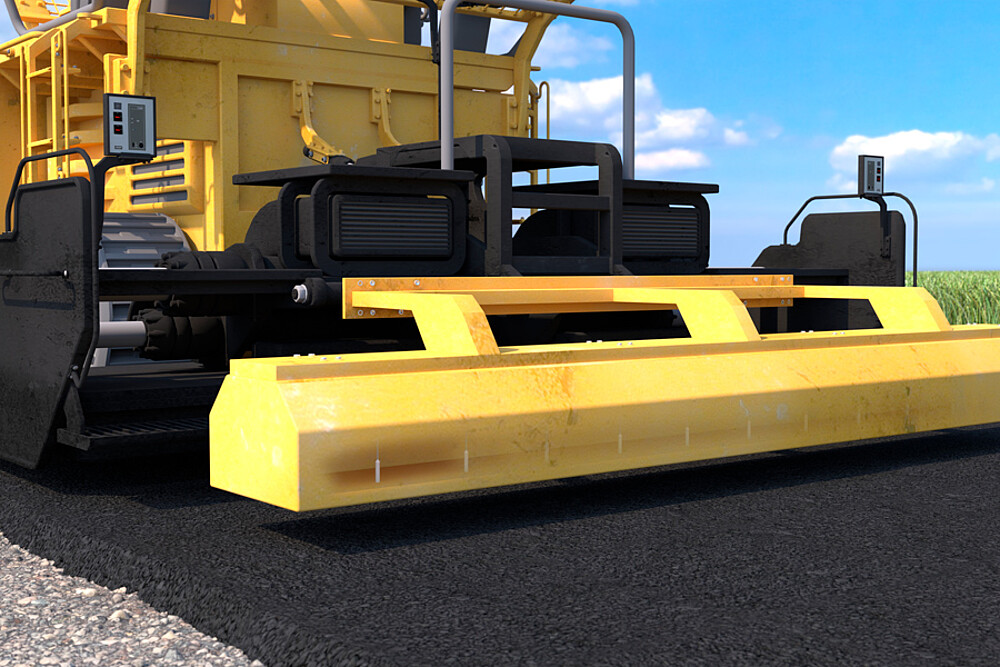 Meting van de temperatuur van het asfalt na het aanbrengen