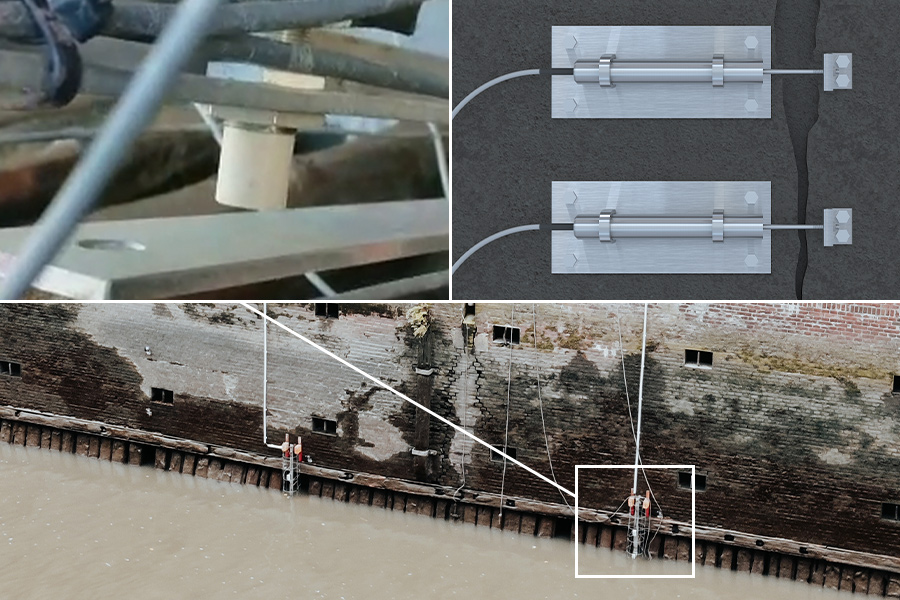 Bewaking van de getijdenstroming op gebouwen